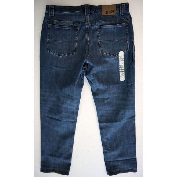 Duluth Men's Sz 35 x 32 Washed Indigo Ballroom Double Flex Relaxed Fit Jeans - Picture 2 of 9